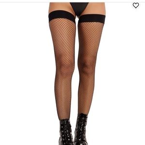Iheartraves nylon fishnet thigh highs